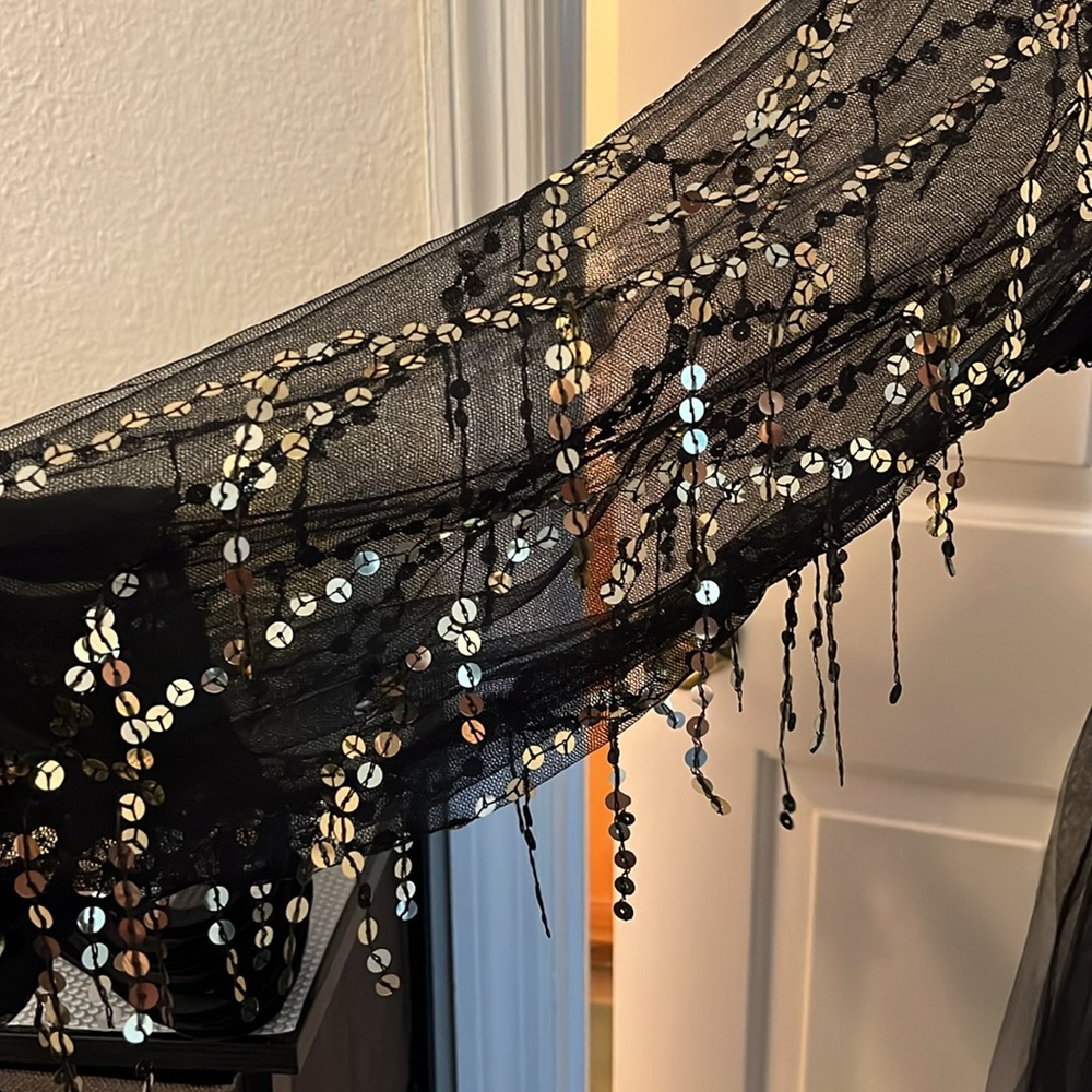 Nwt Bloomchic Sequim Mesh Patchwork Tassle Midi D… - image 3